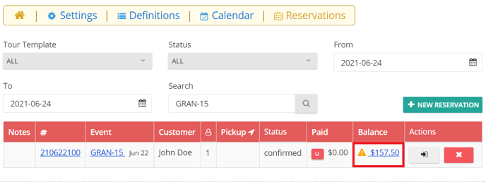 Payment Reservation