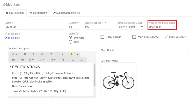 Product attribute group add to category